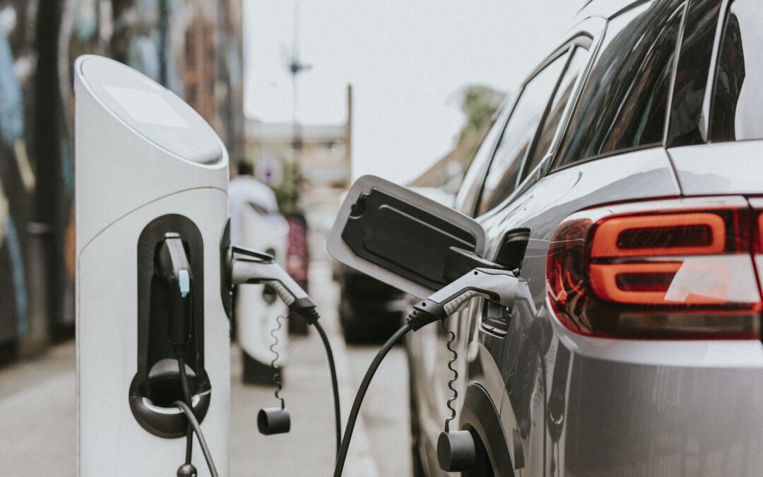 Electric car (EVs) battery being charged